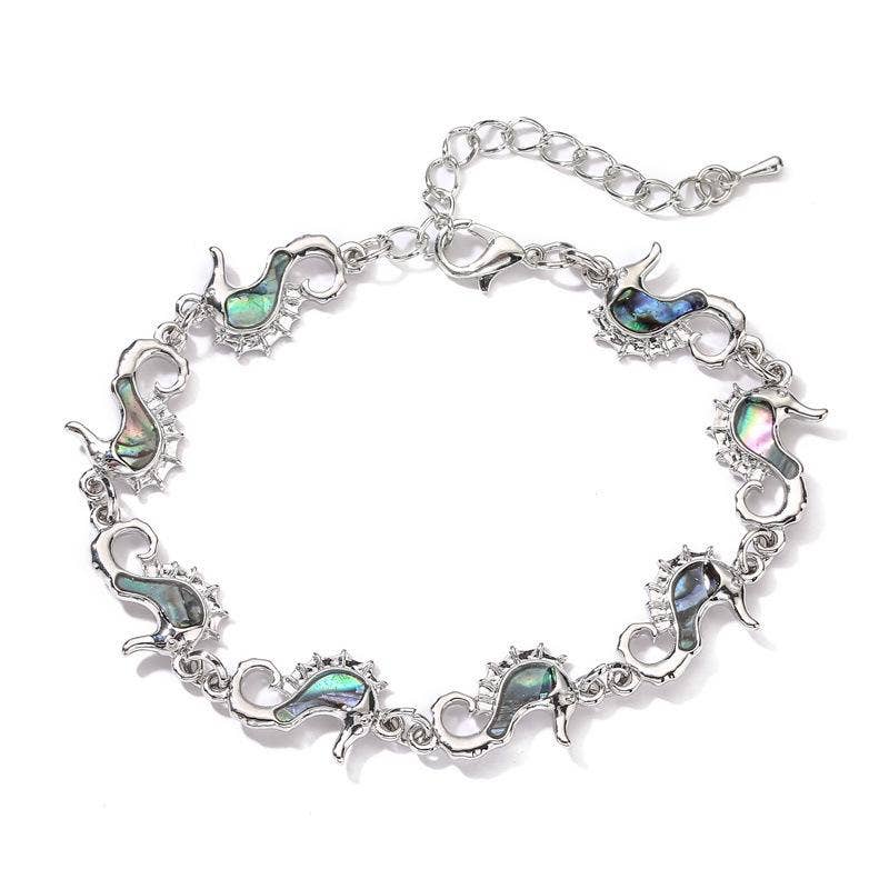 Multi-style Abalone Shell Metal Chain Bracelets