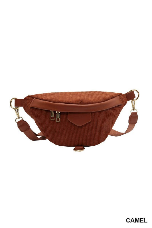 Vintage Corduroy Crossbody Sling Fanny Bum Bag