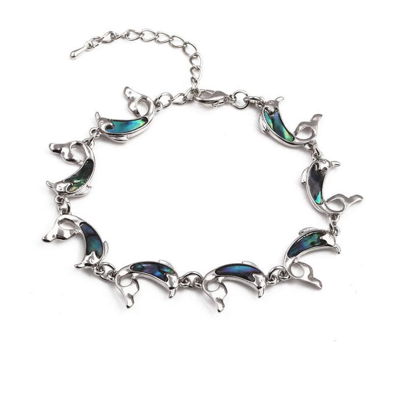 Multi-style Abalone Shell Metal Chain Bracelets