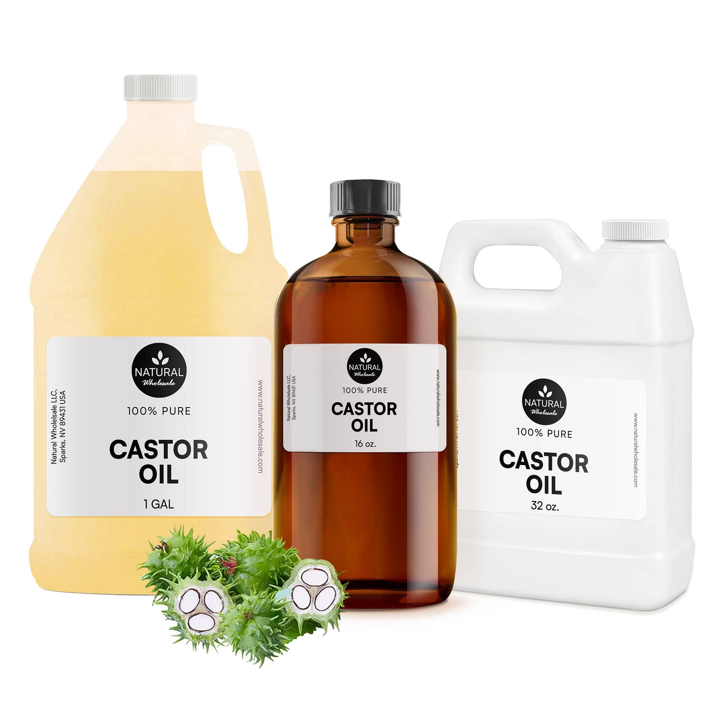 Castor Oil - 100% Pure, Cold Pressed & Hexane Free