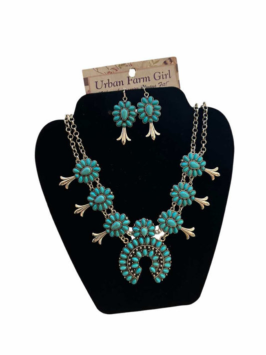 Turquoise Earring & Necklace Set