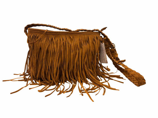 Tan fringe purse